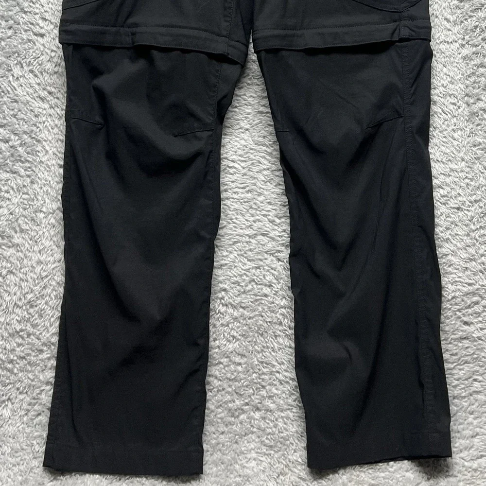 Eddie Bauer Pants Mens 36x32 Black Rainier Convertible Cargo Hiking Outdoor
